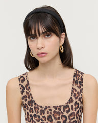 Marina Black Moiré Puffy Headband