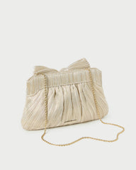 Rayne Platinum Bow Clutch