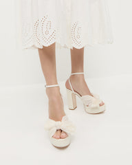 Natalia Pearl Platform Bow Heel