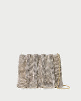 Ember Gold Diamante Gathered Clutch