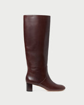 Gia Espresso Leather Tall Boot