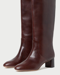 Gia Espresso Leather Tall Boot