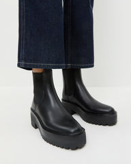 Reggie Black Leather Chelsea Boot
