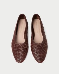 Landry Chocolate Woven Ballet Flat