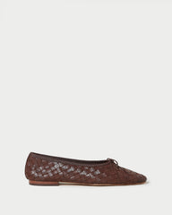 Landry Chocolate Woven Ballet Flat