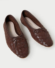 Landry Chocolate Woven Ballet Flat