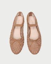 Leonie Brown Crochet Ballet Flat