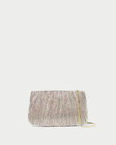 Brit Champagne Flat Pleated Clutch
