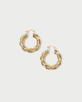 Atticus Gold Twisted Hoop Earrings