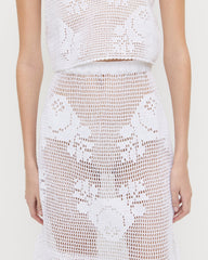 Sullivan Cream Crochet Skirt