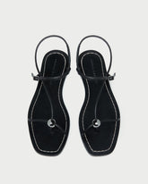 Lara Black Leather Sandal
