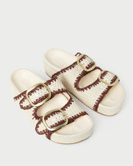 Theo Cream Two-Band Sandal