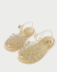 Rhys Champagne Glitter Jelly Sandal