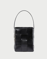 Laith Black Leather Bucket Bag