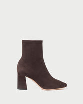Elise Brown Suede Stretch Bootie