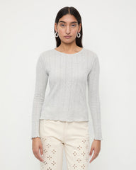 Lolo Pointelle Long-Sleeve Tee