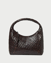Willow Chocolate Woven Hobo Bag