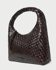 Willow Chocolate Woven Hobo Bag