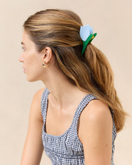 Juniper Blue/Cream Multi Tulip Clip Set