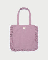 Justine Maroon Ruffle Tote