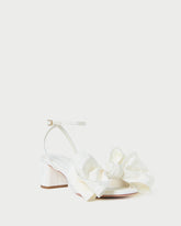 Carmen Cream Moiré Bow Sandal