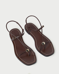 Lara Espresso Leather Sandal