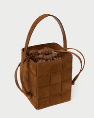 Laith Cacao Woven Bucket Bag