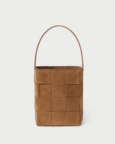 Laith Toffee Suede Bucket Bag