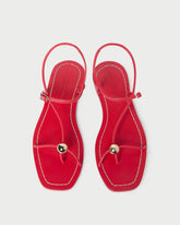 Lara Red Leather Sandal