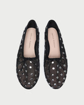 Landon Black/Silver Mesh Ballet Flat