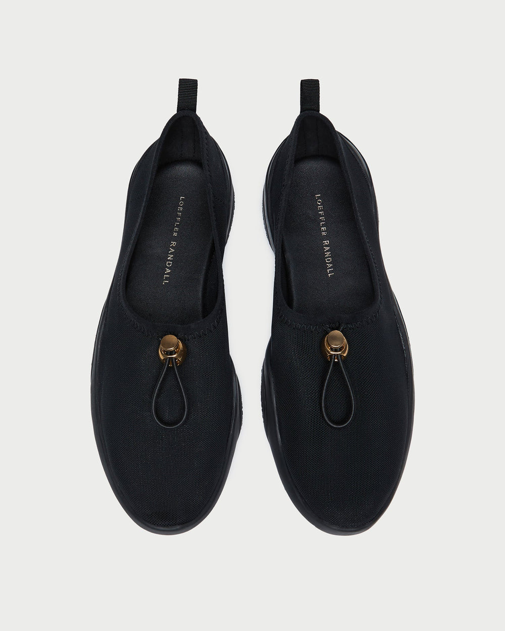 Raina Black Mesh Flat