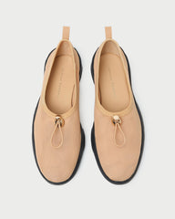 Raina Caramel/Black Mesh Flat