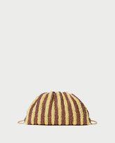 Bailey Brown/Butter Stripe Dome Clutch