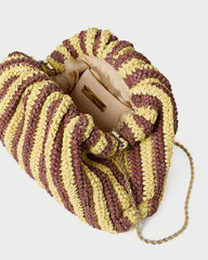 Bailey Brown/Butter Stripe Dome Clutch