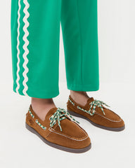 Franco Cacao Suede Boat Shoe