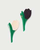 Juniper Maroon/Butter Tulip Clip Set