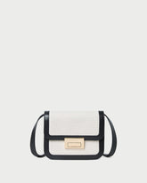 Desi Black/Natural Canvas Crossbody