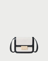 Desi Black/Natural Canvas Crossbody