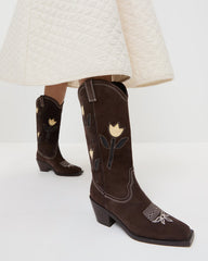 Wilder Brown Suede Tulip Boot