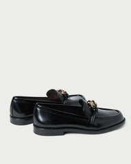 Roma Black Leather Loafer