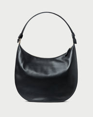 Morgan Black Leather Shoulder Bag