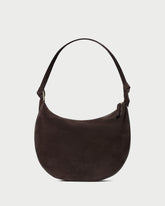 Harlow Brown Suede Shoulder Bag
