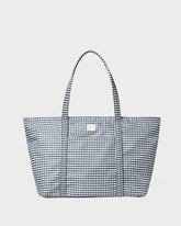Dina Black/White Gingham Travel Tote
