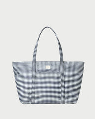 Dina Black/White Gingham Travel Tote