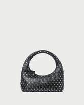 Mercer Black/Silver Leather Shoulder Bag