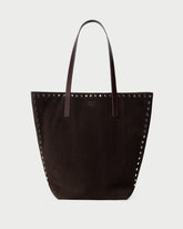 Walker Brown/Silver Suede Tote