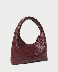 Willow Maroon Woven Hobo Bag