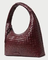 Willow Maroon Woven Hobo Bag