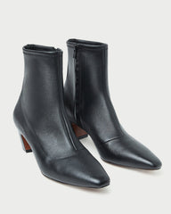 Doria Black Leather Ankle Boot