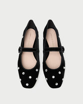 Ginger Black/Crystal Velvet Mary Jane